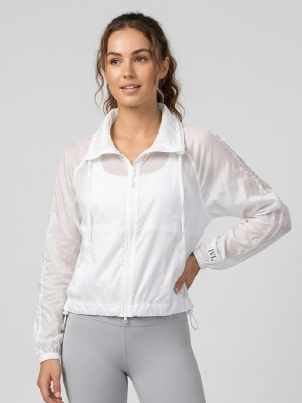 NWT IVL White Nylon Light As Air Athletic Jacket Sz 4